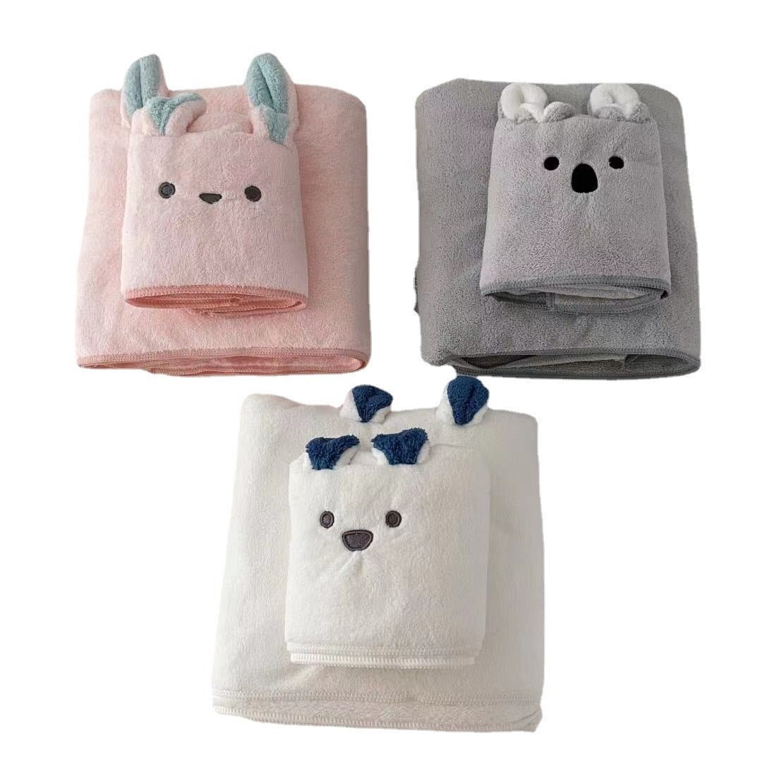 Children's Cartoon Towel Set | Soft & Quick-Drying