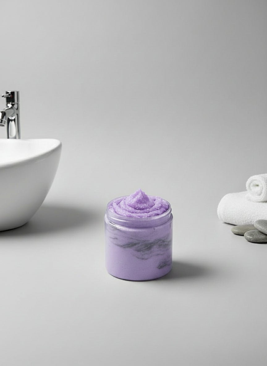 Black Amethyst whipped soap with exfoliant by NINÜ