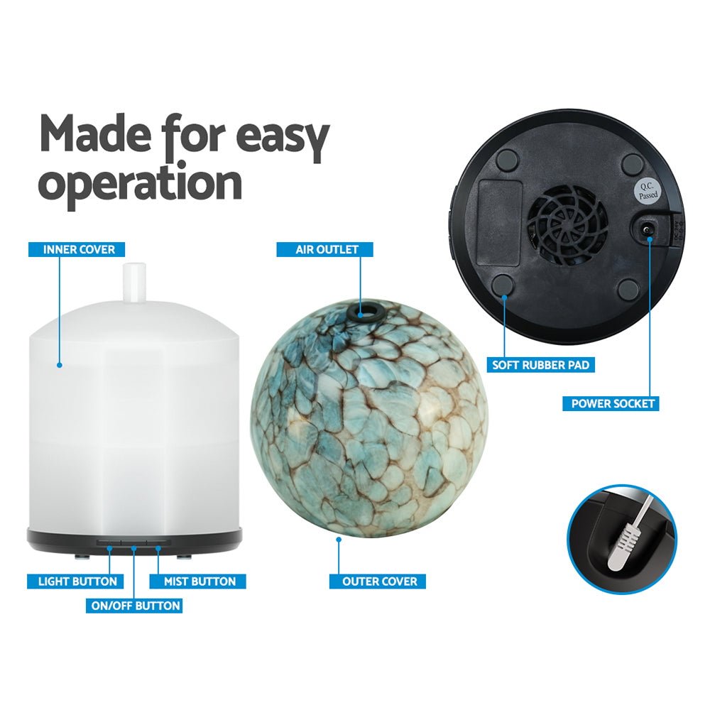Ultrasonic Aroma Diffuser | Glass | 240ml