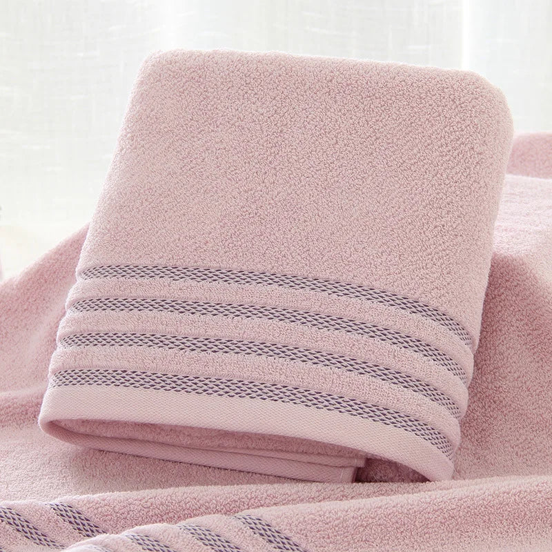 Stripe Cotton Towel Set | Thick & Absorbent