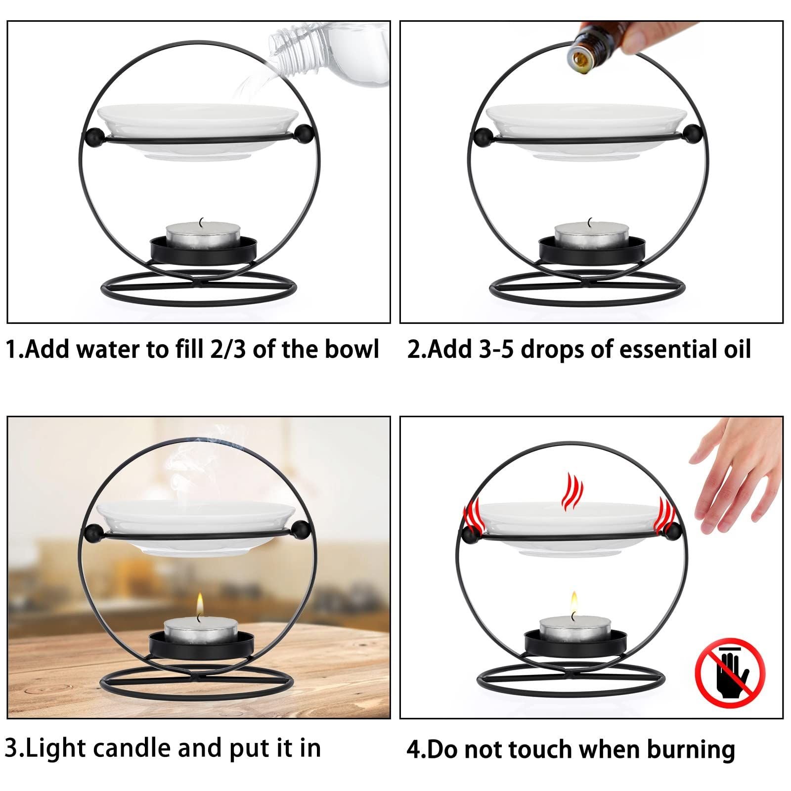 Ceramic Tealight Wax Melt & Essential Oil Warmer