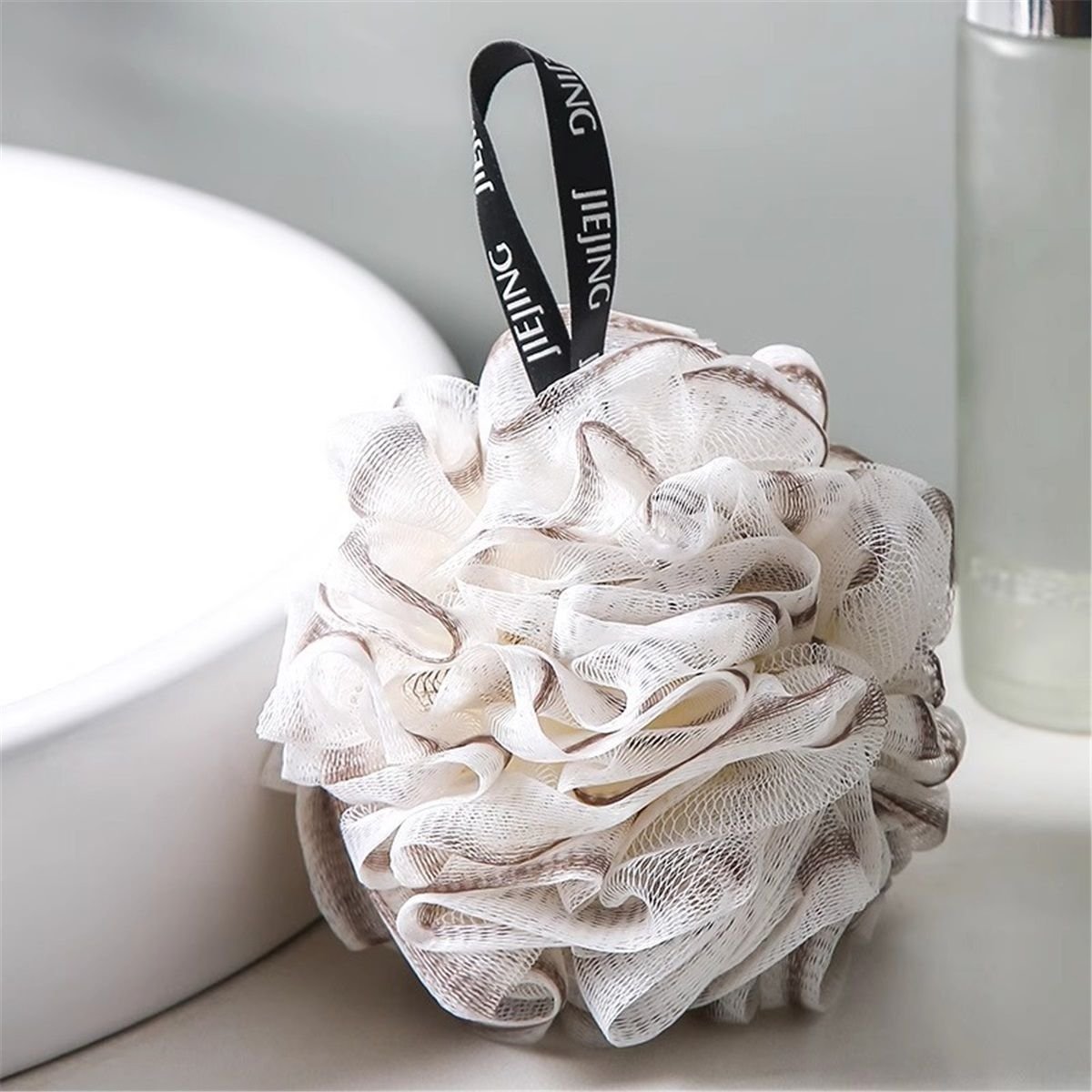 Lace Mesh Loofah Bath Sponge | 4-Pack | Spa Colours