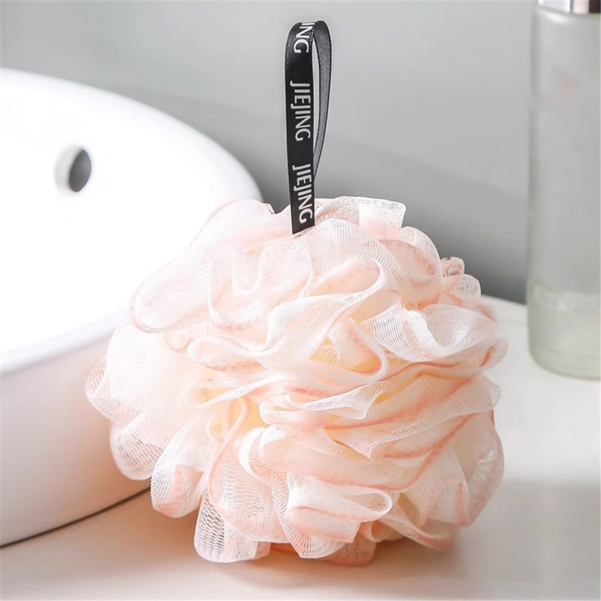 Lace Mesh Loofah Bath Sponge | 4-Pack | Spa Colours