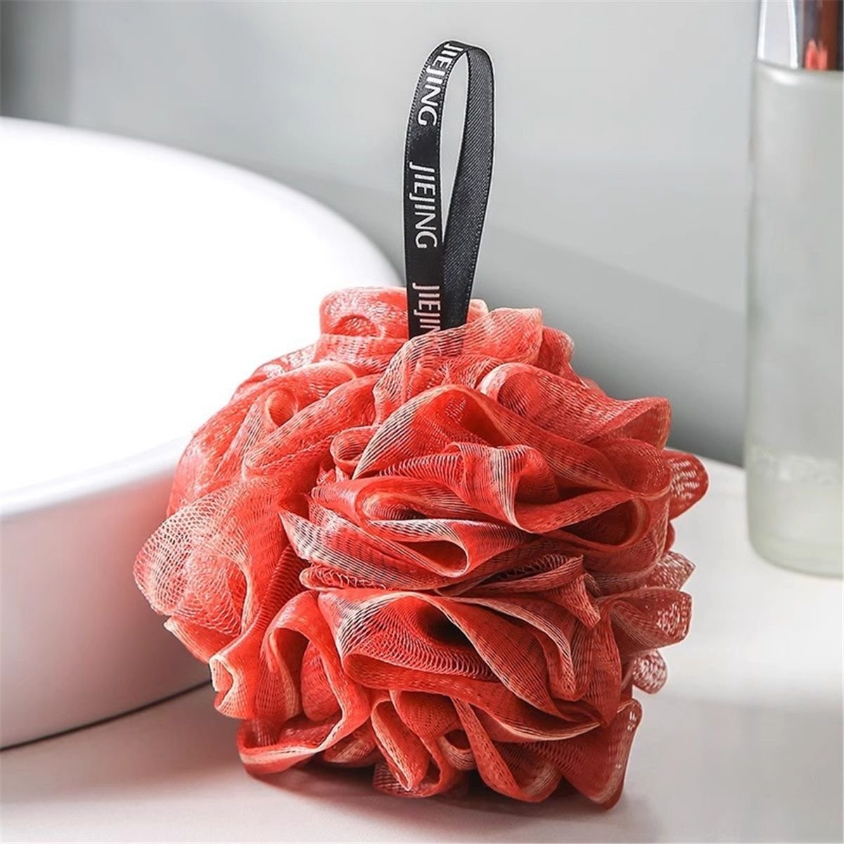 Lace Mesh Loofah Bath Sponge | 4-Pack | Spa Colours