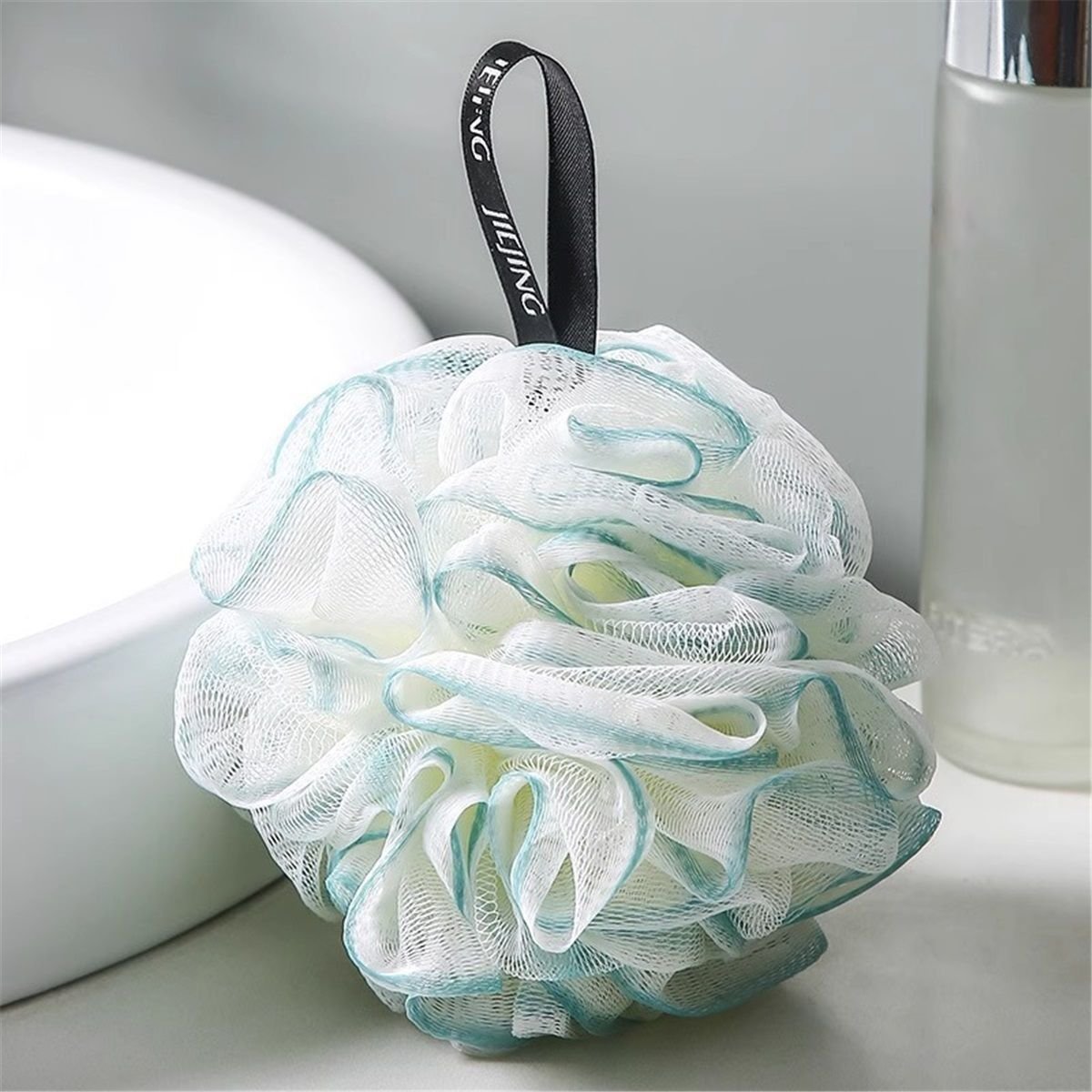 Lace Mesh Loofah Bath Sponge | 4-Pack | Spa Colours