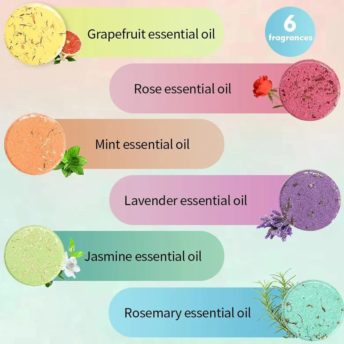 Aromatherapy Shower Steamers | Spa Gift Set | 35g × 6
